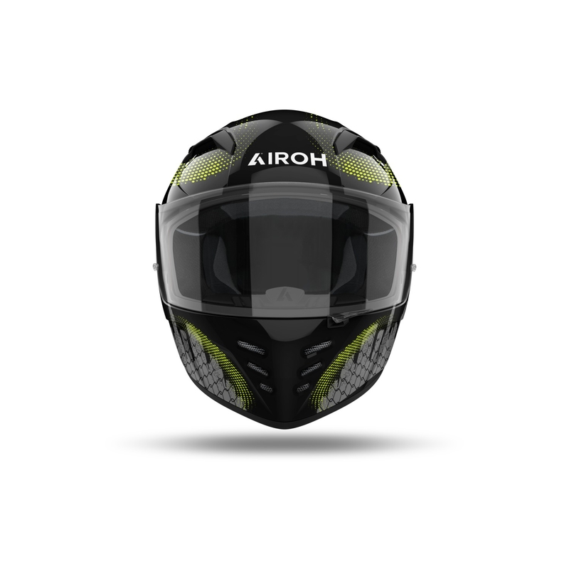 Casque moto intégral Airoh CONNOR Gamer noir-gris-jaune fluo