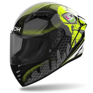 Casque moto intégral Airoh CONNOR Gamer noir-gris-jaune fluo