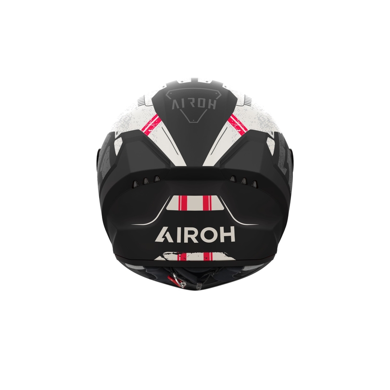 Casque moto intégral Airoh CONNOR Omega mat blanc-rouge