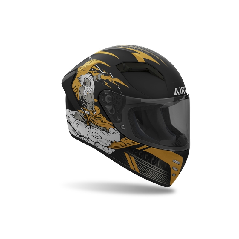 Casque moto intégral Airoh CONNOR Zeus noir mat-or
