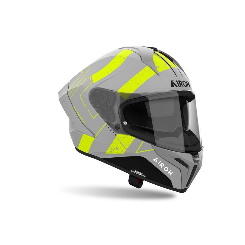 Casque moto intégral Airoh MATRYX Scope jaune mat