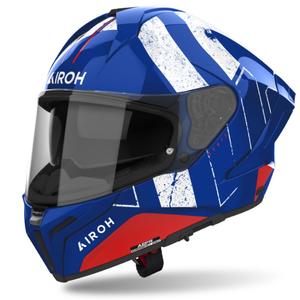 Casque moto intégral Airoh MATRYX Scope bleu-rouge