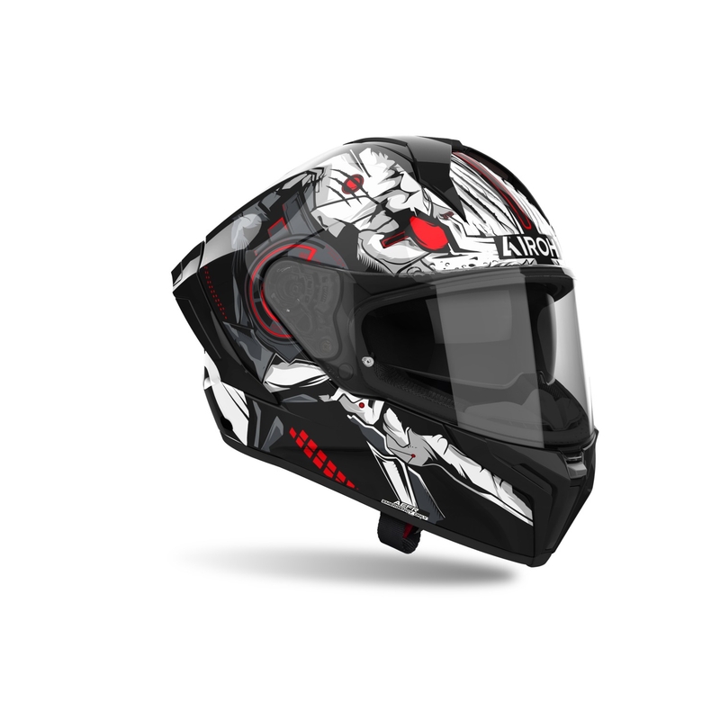 Casque moto intégral Airoh MATRYX Nytro brillant noir et blanc