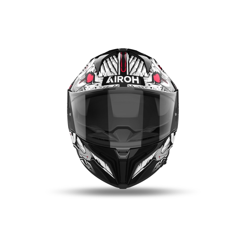 Casque moto intégral Airoh MATRYX Nytro brillant noir et blanc
