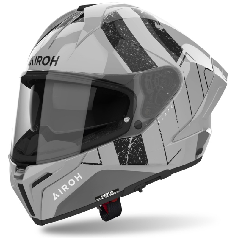 Casque moto intégral Airoh MATRYX Scope gris clair