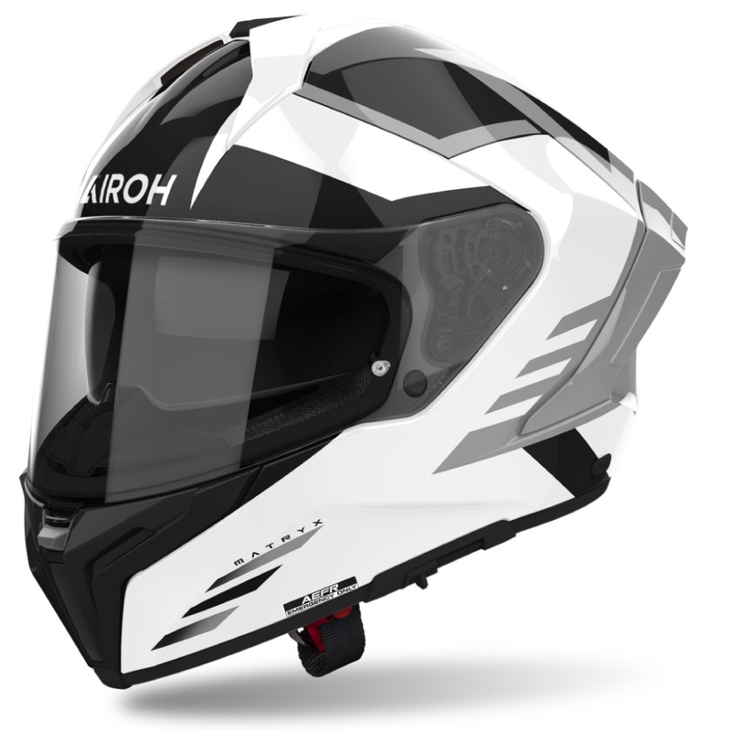 Casque moto intégral Airoh MATRYX Thron blanc