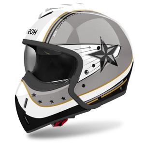 Casque moto modulable Airoh J110 Command gris brillant