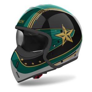 Casque moto modulable Airoh J110 Command vert brillant