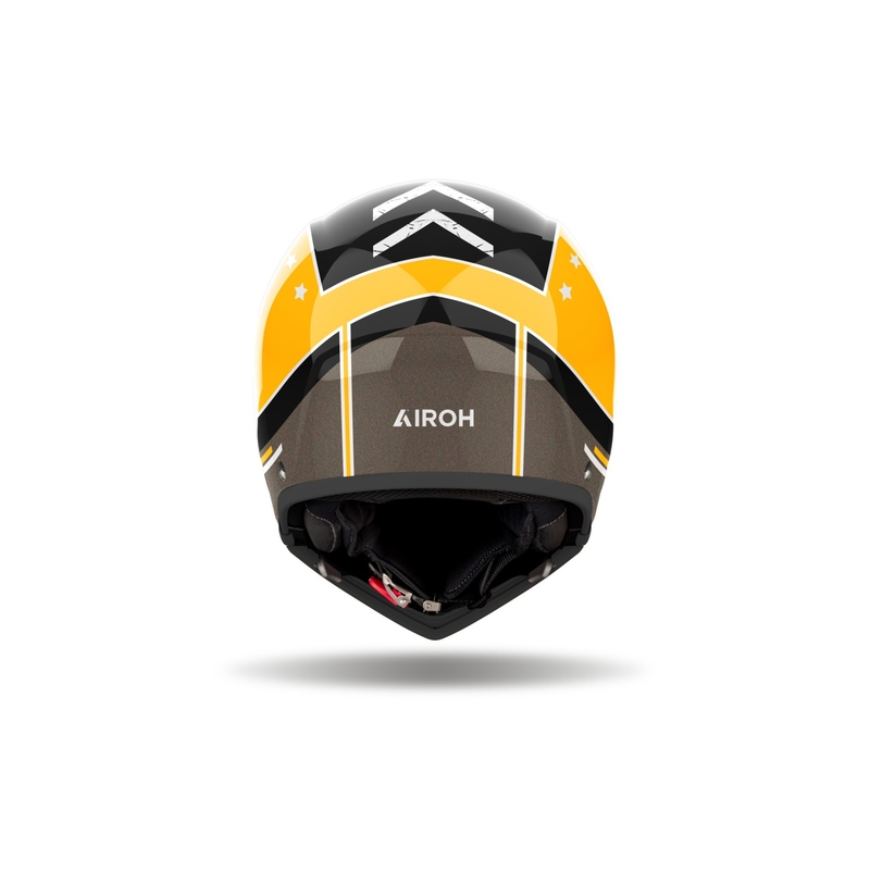Casque moto modulable Airoh J110 Command jaune brillant