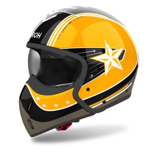 Casque moto modulable Airoh J110 Command jaune brillant