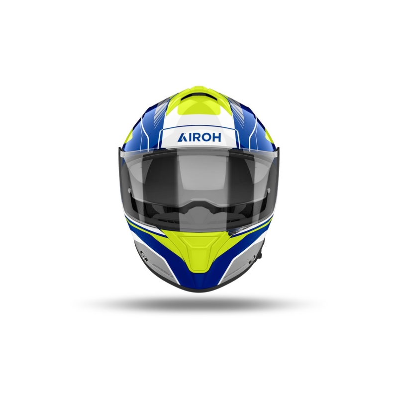 Casque moto intégral Airoh SPARK 2 Chrono bleu-jaune brillant