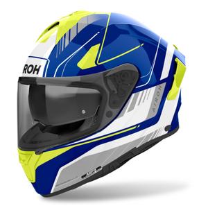 Casque moto intégral Airoh SPARK 2 Chrono bleu-jaune brillant