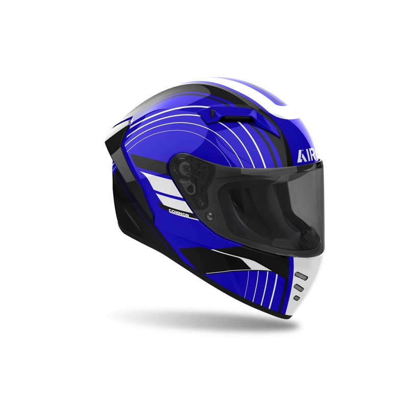 Casque moto intégral Airoh CONNOR Achieve bleu brillant