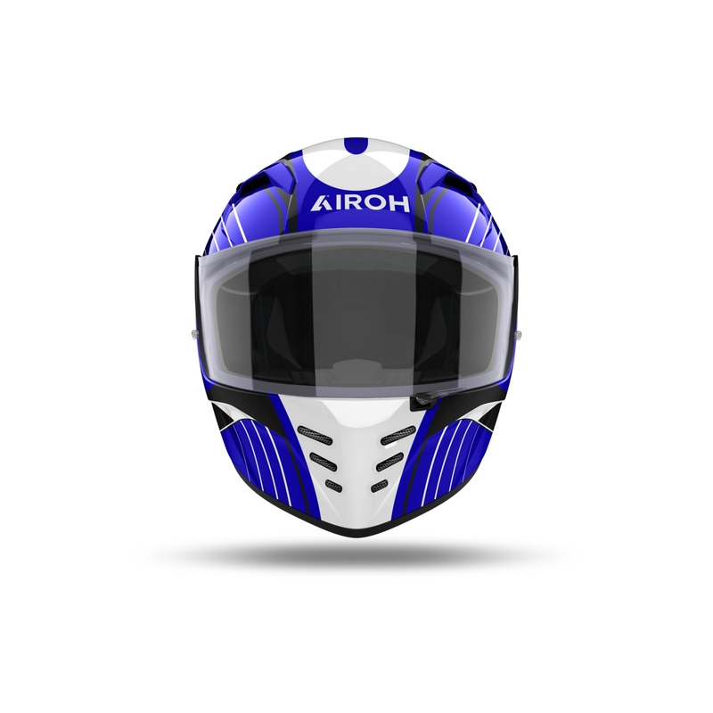 Casque moto intégral Airoh CONNOR Achieve bleu brillant