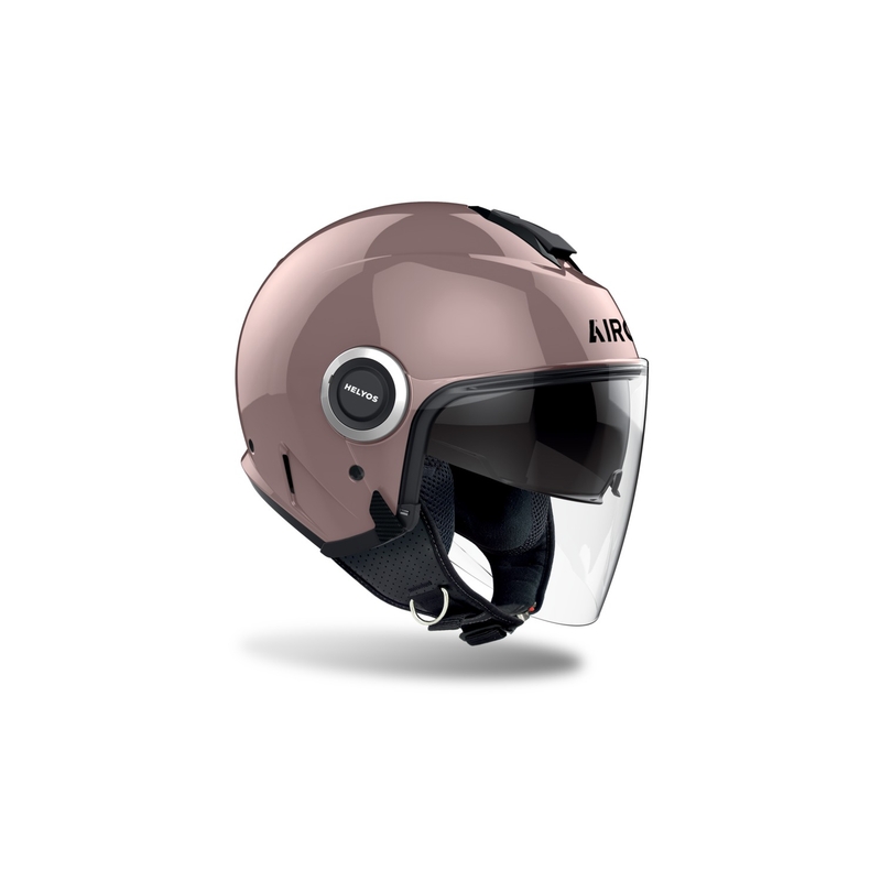 Casque moto ouvert Airoh HELYOS Couleur rose métallique
