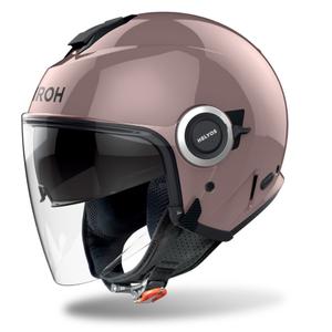 Casque moto ouvert Airoh HELYOS Couleur rose métallique