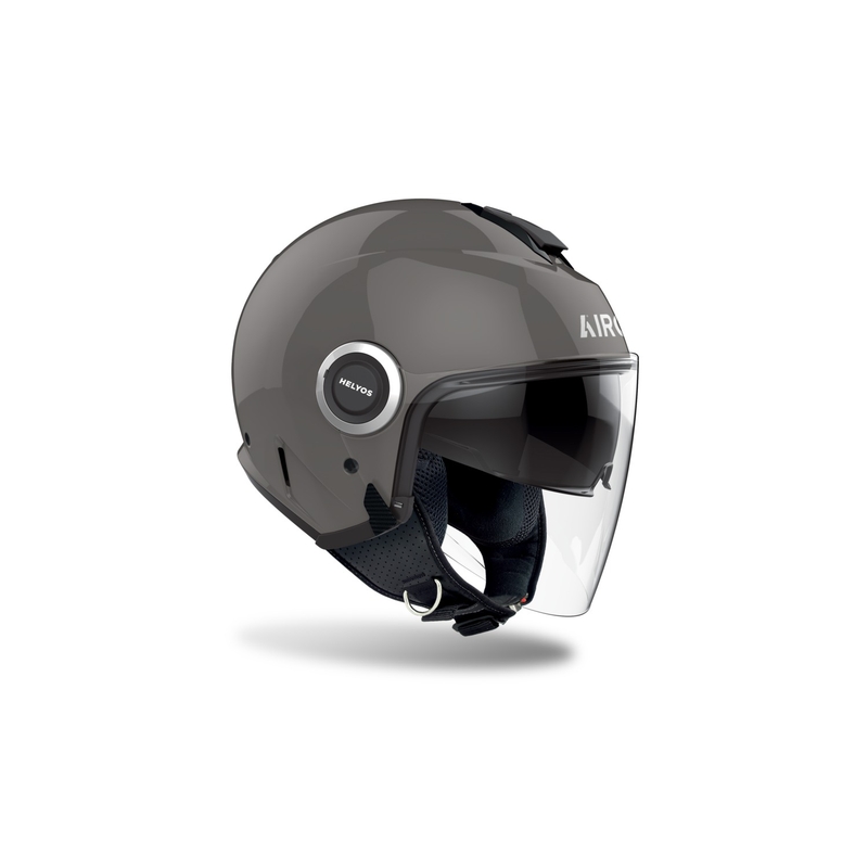 Casque moto ouvert Airoh HELYOS Couleur gris foncé brillant