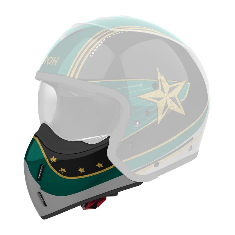 Protège menton pour casque Airoh J110 Command vert brillant