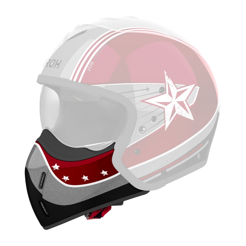 Protège menton pour casque Airoh J110 Command rouge brillant