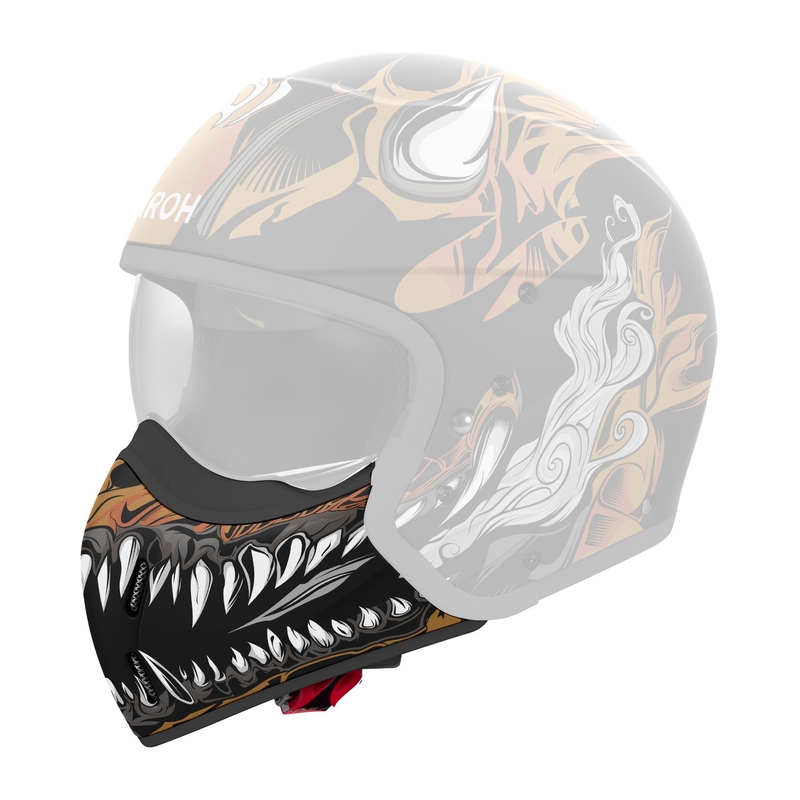 Protège menton pour casque Airoh J110 Oni noir brillant