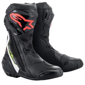 Bottes de moto Alpinestars Supertech R Noir-Blanc-Rouge-Fluo-Jaune