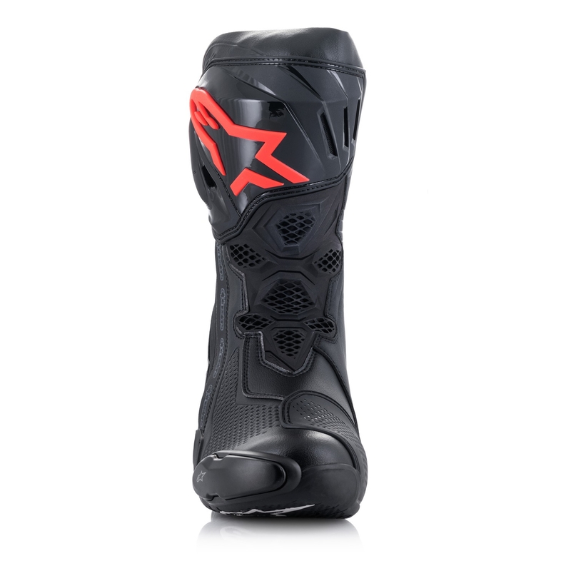 Bottes de moto Alpinestars Supertech R Noir-Blanc-Rouge-Fluo-Jaune