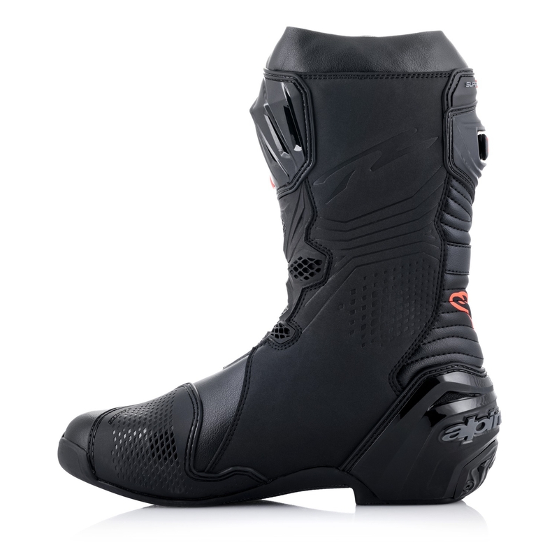Bottes de moto Alpinestars Supertech R Noir-Blanc-Rouge-Fluo-Jaune