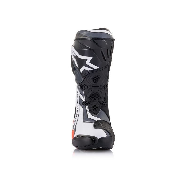 Bottes de moto Alpinestars Supertech R noir-rouge-fluo-blanc-gris