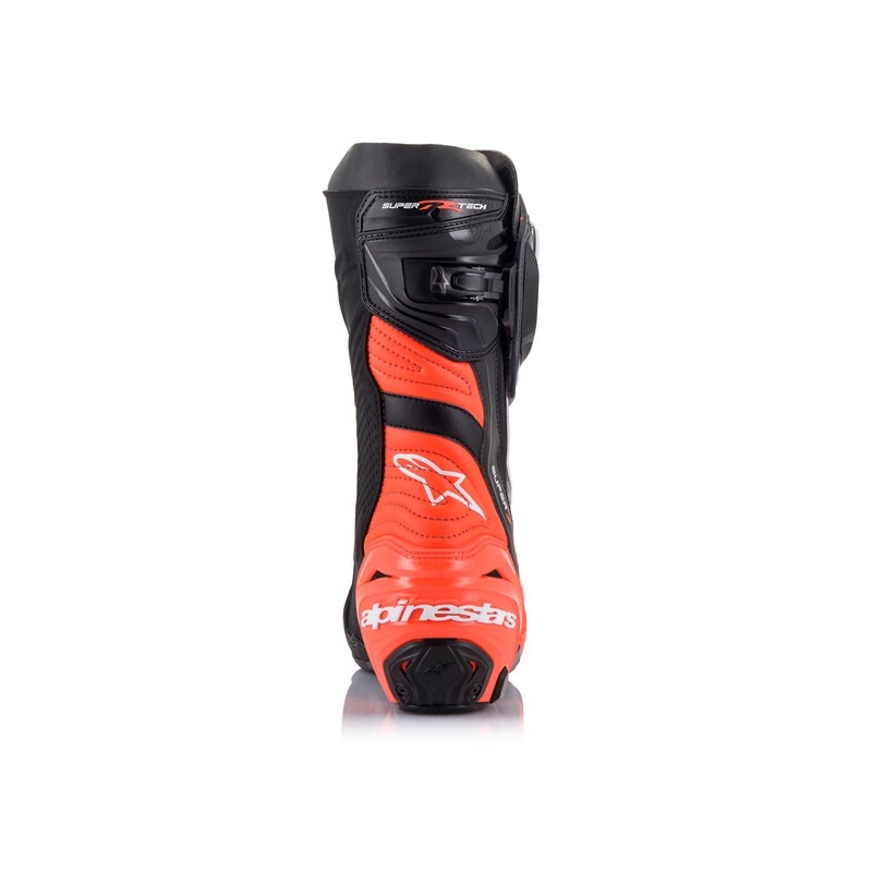 Bottes de moto Alpinestars Supertech R noir-rouge-fluo-blanc-gris