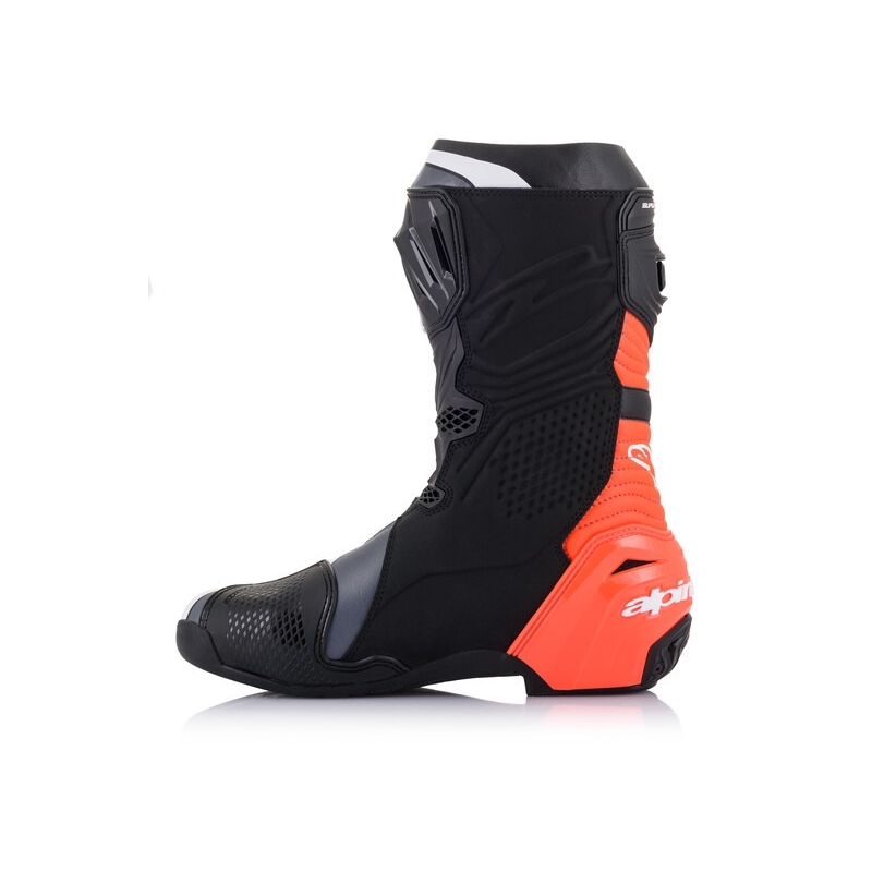 Bottes de moto Alpinestars Supertech R noir-rouge-fluo-blanc-gris