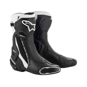 Bottes de moto Alpinestars SMX Plus 2 noires et blanches