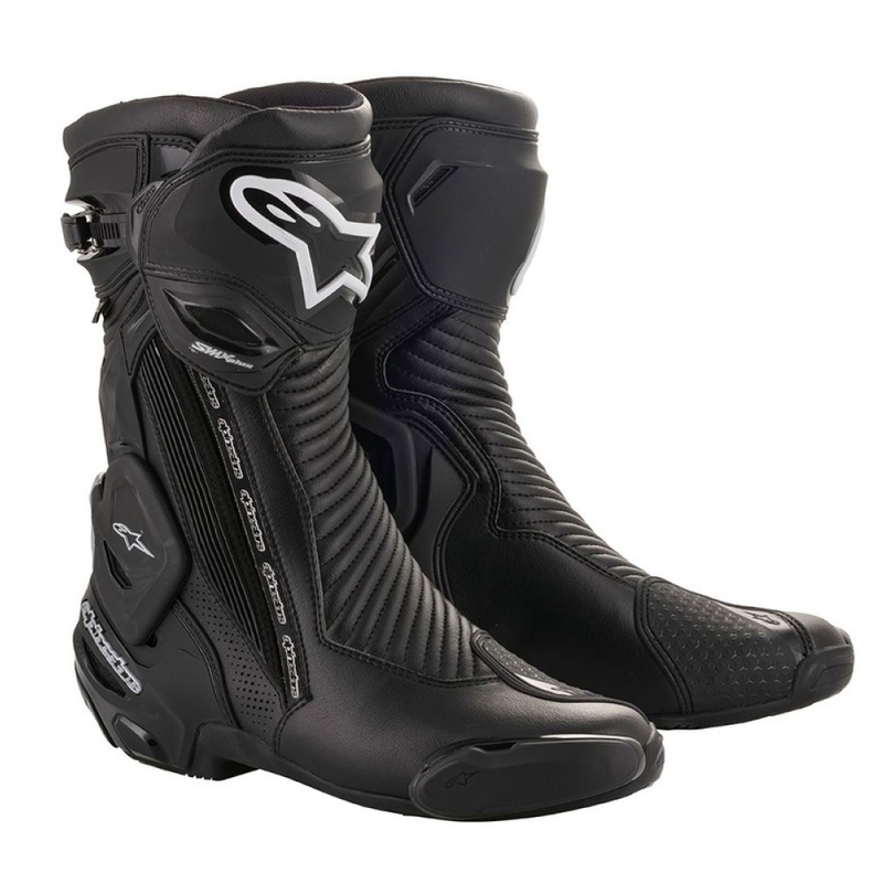 Bottes de moto Alpinestars SMX Plus 2 Gore-Tex Noir-Argent