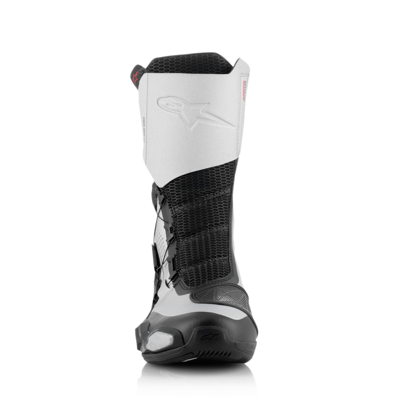 Bottes de moto Alpinestars SP-X BOA noires et argentées