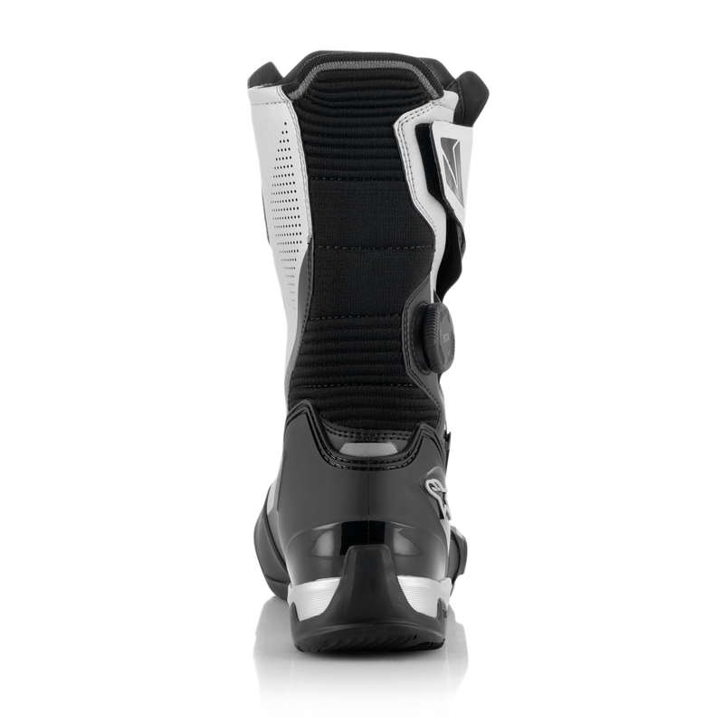 Bottes de moto Alpinestars SP-X BOA noires et argentées
