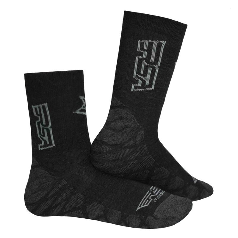 Chaussettes RSA Allride Merino gris foncé