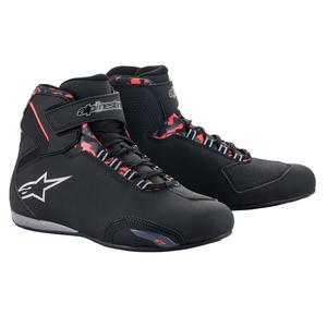 Bottes de moto Alpinestars Sektor Waterproof Noir-Rouge-Gris-Camo