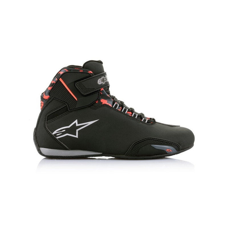 Bottes de moto Alpinestars Sektor Waterproof Noir-Rouge-Gris-Camo