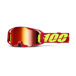 Lunettes motocross 100% ARmatic rouge avec plexiglas rouge