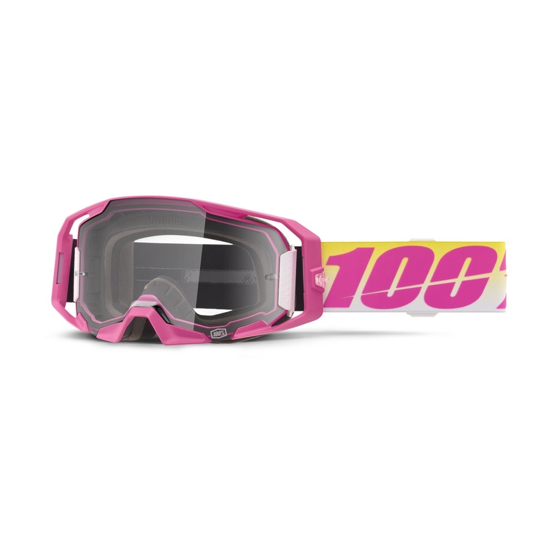Lunettes de motocross 100% ARmatic Sellars avec plexiglas transparent