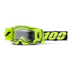Lunettes motocross 100% ARmatic Forecast jaune avec plexiglas transparent