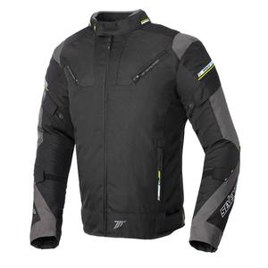 Veste moto SEVENTY DEGREES SD-JR69 noir-jaune fluo