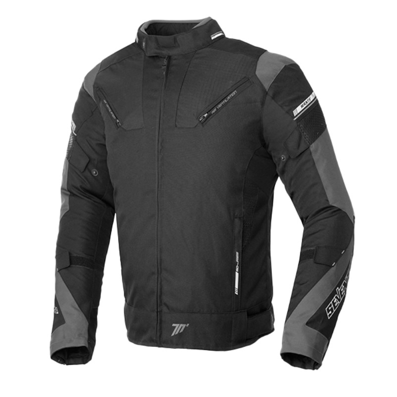 Veste moto SEVENTY DEGREES SD-JR69 noir-gris