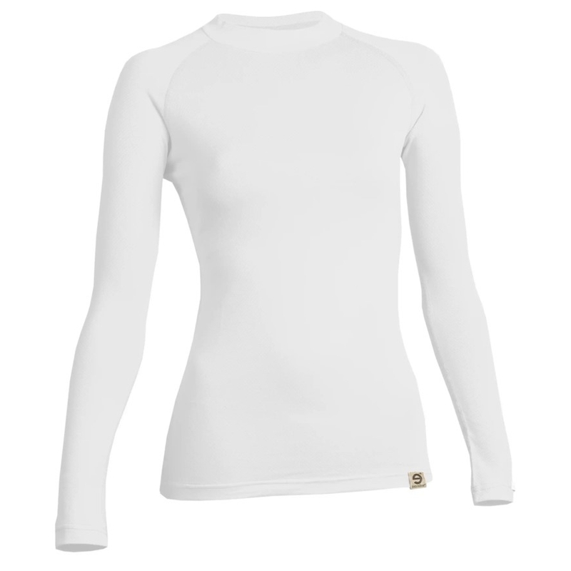 T-shirt thermique femme nanosilver® Raglan blanc - manches longues