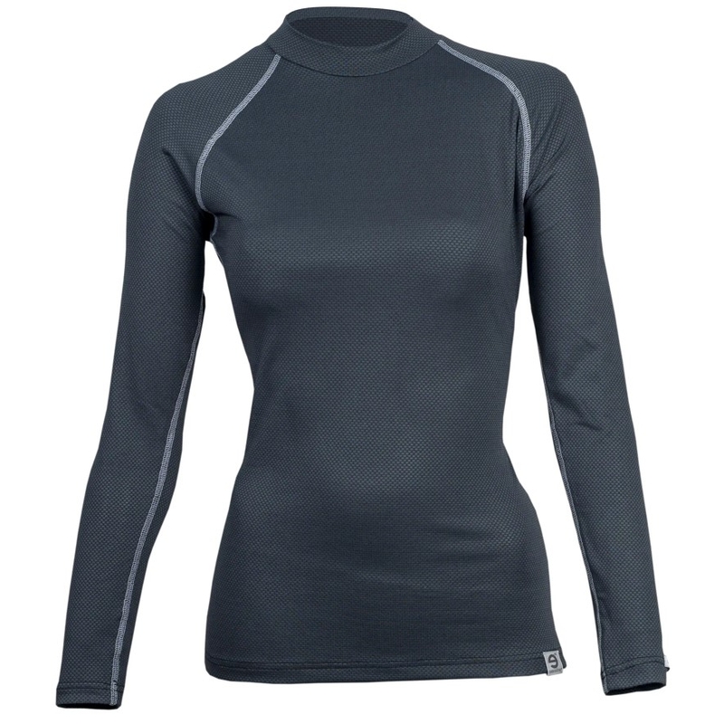 Chemise thermique femme nanosilver® Raglan gris anthracite - manches longues