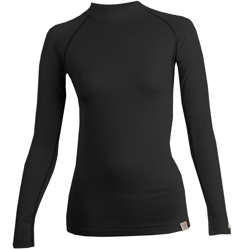T-shirt thermique femme nanosilver® MERINO noir
