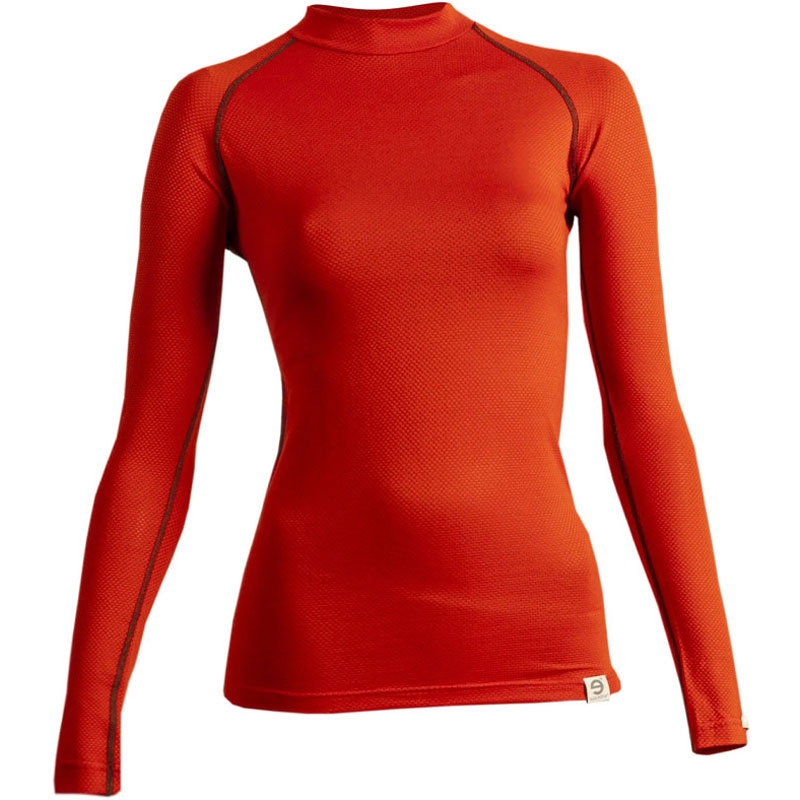 T-shirt thermique femme nanosilver® MERINO rouge brique