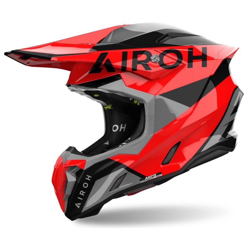 Casque motocross Airoh Twist 3 King rouge brillant