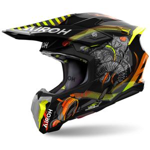Casque motocross Airoh Twist 3 Toxic noir-orange