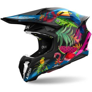 Casque motocross Airoh Twist 3 Amazonia 2024 brillant