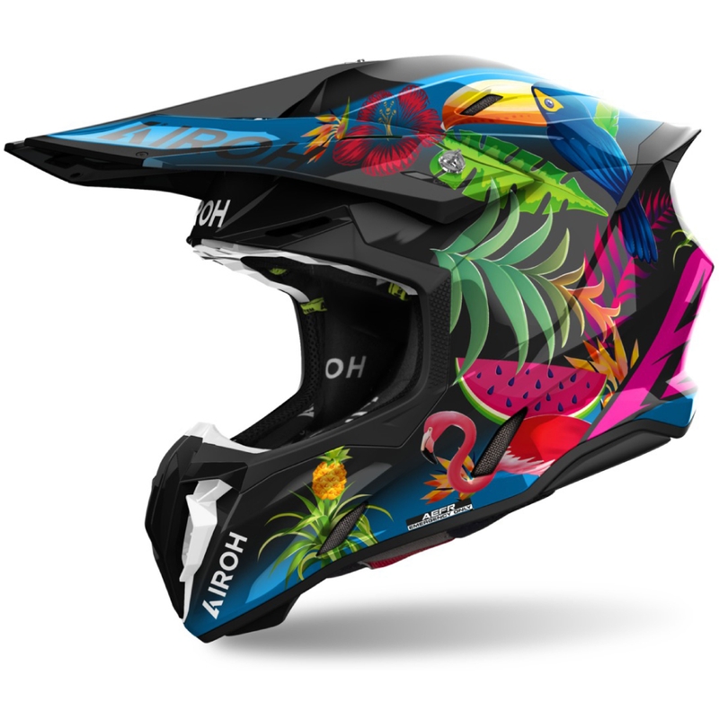 Casque motocross Airoh Twist 3 Amazonia brillant